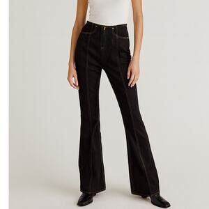 Free People Milk It Flair Noir Jeans